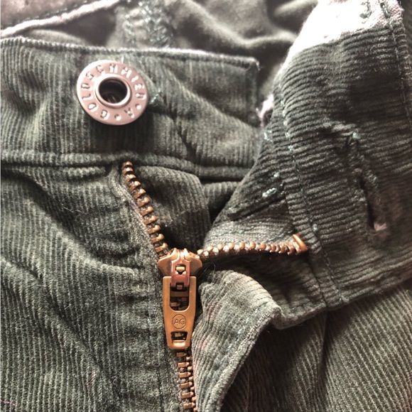 Adriano Goldschmied The Stevie Ankle Corduroy Pants Slim Straight in Dark Green - Picture 6 of 13